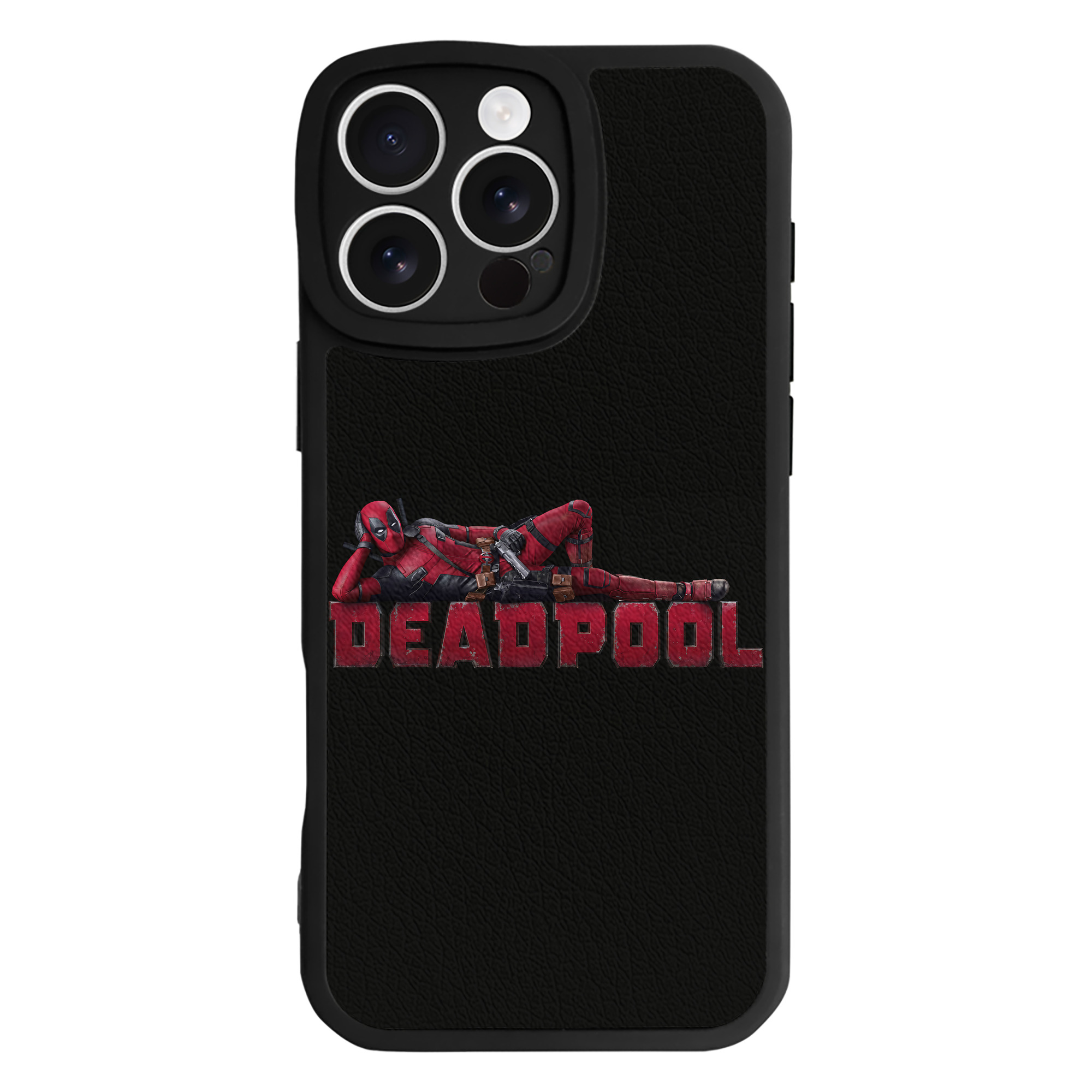 （画像用） Deadpool デッドプール 【iPhone 16シリーズ対応】シリコンスマホケース（レザー調） 材質：シリコン